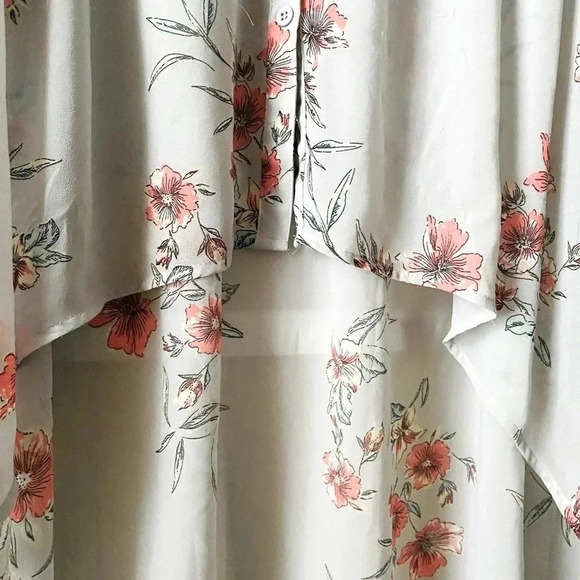 TORRID | Lexie Grey Sheer Floral Babydoll Tunic High-Low Tunic Plus Top Size 1X - Picture 6 of 8